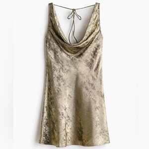 H&M NWT Party Shimmering Gold Mini Dress, Out of Stock, Size M